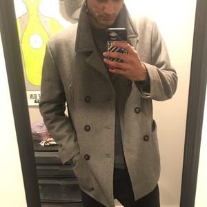Ralph Lauren Light Grey Warm Pea Coat/Trench Coat